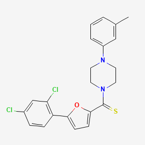 1-{[5-(2,4-dichlorophenyl)-2-furyl]carbonothioyl}-4-(3-methylphenyl)piperazine