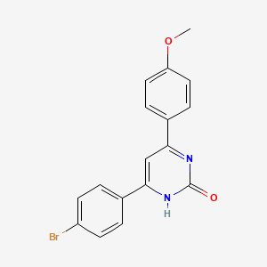 molecular formula C17H13BrN2O2 B3471924 6-(4-bromophenyl)-4-(4-methoxyphenyl)-1H-pyrimidin-2-one 