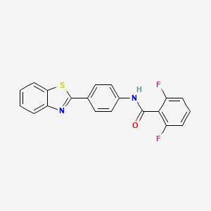 molecular formula C20H12F2N2OS B3471954 N-[4-(1,3-benzothiazol-2-yl)phenyl]-2,6-difluorobenzamide 