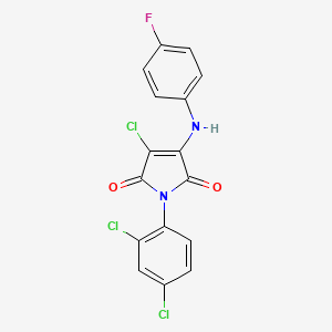 3-chloro-1-(2,4-dichlorophenyl)-4-[(4-fluorophenyl)amino]-1H-pyrrole-2,5-dione