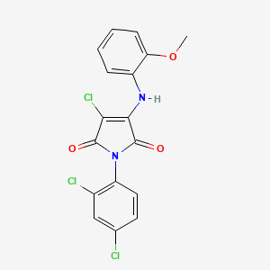 3-chloro-1-(2,4-dichlorophenyl)-4-[(2-methoxyphenyl)amino]-1H-pyrrole-2,5-dione