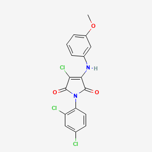 3-chloro-1-(2,4-dichlorophenyl)-4-[(3-methoxyphenyl)amino]-1H-pyrrole-2,5-dione