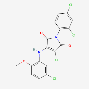 3-chloro-4-[(5-chloro-2-methoxyphenyl)amino]-1-(2,4-dichlorophenyl)-1H-pyrrole-2,5-dione