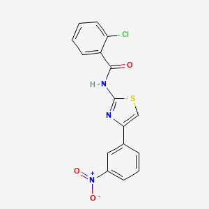 2-chloro-N-[4-(3-nitrophenyl)-1,3-thiazol-2-yl]benzamide