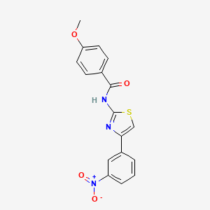 4-methoxy-N-[4-(3-nitrophenyl)-1,3-thiazol-2-yl]benzamide