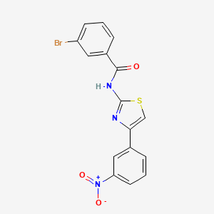 3-bromo-N-[4-(3-nitrophenyl)-1,3-thiazol-2-yl]benzamide