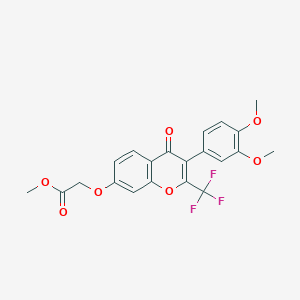 methyl {[3-(3,4-dimethoxyphenyl)-4-oxo-2-(trifluoromethyl)-4H-chromen-7-yl]oxy}acetate