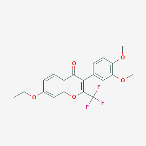 3-(3,4-dimethoxyphenyl)-7-ethoxy-2-(trifluoromethyl)-4H-chromen-4-one