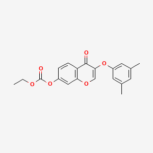 3-(3,5-dimethylphenoxy)-4-oxo-4H-chromen-7-yl ethyl carbonate