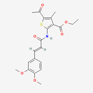 ethyl 5-acetyl-2-{[3-(3,4-dimethoxyphenyl)acryloyl]amino}-4-methyl-3-thiophenecarboxylate