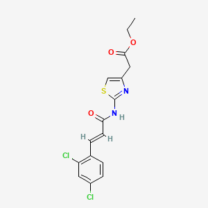 ethyl (2-{[3-(2,4-dichlorophenyl)acryloyl]amino}-1,3-thiazol-4-yl)acetate