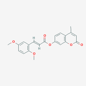 molecular formula C21H18O6 B3472103 4-methyl-2-oxo-2H-chromen-7-yl 3-(2,5-dimethoxyphenyl)acrylate 