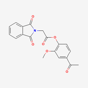 molecular formula C19H15NO6 B3472106 4-acetyl-2-methoxyphenyl (1,3-dioxo-1,3-dihydro-2H-isoindol-2-yl)acetate 