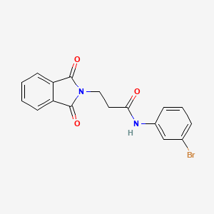 molecular formula C17H13BrN2O3 B3472115 N-(3-bromophenyl)-3-(1,3-dioxo-1,3-dihydro-2H-isoindol-2-yl)propanamide 