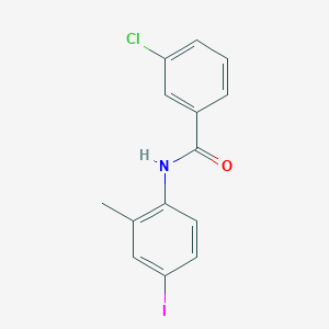 molecular formula C14H11ClINO B3472131 3-chloro-N-(4-iodo-2-methylphenyl)benzamide 