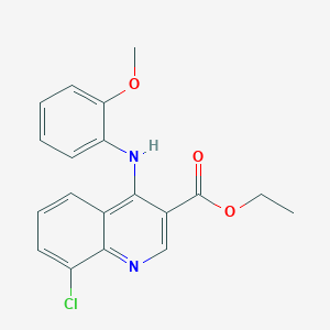 ethyl 8-chloro-4-[(2-methoxyphenyl)amino]-3-quinolinecarboxylate