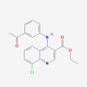 Ethyl 4-(3-acetylanilino)-8-chloroquinoline-3-carboxylate