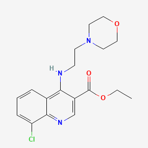 ethyl 8-chloro-4-{[2-(4-morpholinyl)ethyl]amino}-3-quinolinecarboxylate