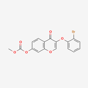 molecular formula C17H11BrO6 B3472180 3-(2-bromophenoxy)-4-oxo-4H-chromen-7-yl methyl carbonate 