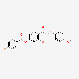 3-(4-methoxyphenoxy)-4-oxo-4H-chromen-7-yl 4-bromobenzoate