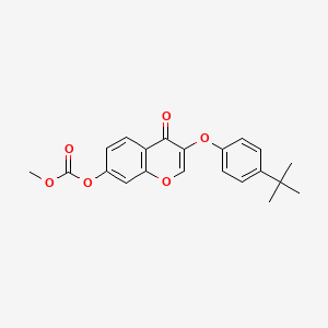 molecular formula C21H20O6 B3472199 3-(4-tert-butylphenoxy)-4-oxo-4H-chromen-7-yl methyl carbonate 