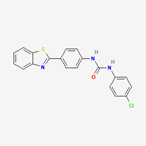 molecular formula C20H14ClN3OS B3472207 N-[4-(1,3-benzothiazol-2-yl)phenyl]-N'-(4-chlorophenyl)urea 