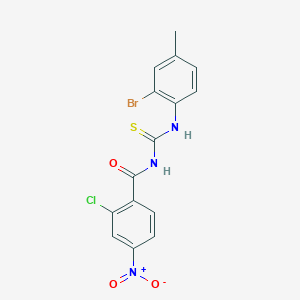 N-{[(2-bromo-4-methylphenyl)amino]carbonothioyl}-2-chloro-4-nitrobenzamide