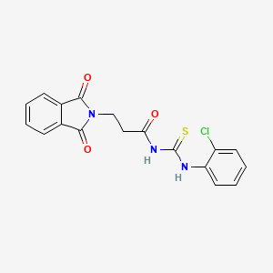 molecular formula C18H14ClN3O3S B3472247 N-{[(2-chlorophenyl)amino]carbonothioyl}-3-(1,3-dioxo-1,3-dihydro-2H-isoindol-2-yl)propanamide 