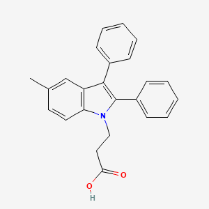 molecular formula C24H21NO2 B3472249 3-(5-methyl-2,3-diphenyl-1H-indol-1-yl)propanoic acid 