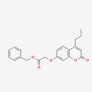 molecular formula C21H20O5 B3472259 benzyl [(2-oxo-4-propyl-2H-chromen-7-yl)oxy]acetate 