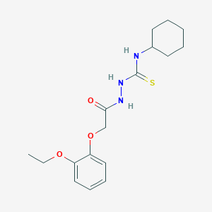 molecular formula C17H25N3O3S B3472260 N-cyclohexyl-2-[(2-ethoxyphenoxy)acetyl]hydrazinecarbothioamide 