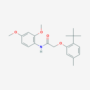 2-(2-tert-butyl-5-methylphenoxy)-N-(2,4-dimethoxyphenyl)acetamide