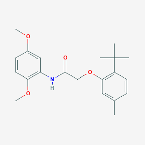 2-(2-tert-butyl-5-methylphenoxy)-N-(2,5-dimethoxyphenyl)acetamide