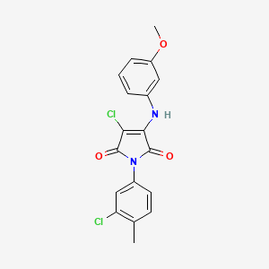 3-chloro-1-(3-chloro-4-methylphenyl)-4-[(3-methoxyphenyl)amino]-1H-pyrrole-2,5-dione