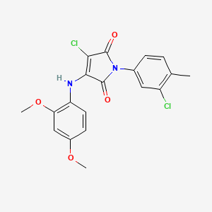 3-chloro-1-(3-chloro-4-methylphenyl)-4-[(2,4-dimethoxyphenyl)amino]-1H-pyrrole-2,5-dione