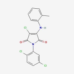 molecular formula C17H11Cl3N2O2 B3472318 3-chloro-1-(2,5-dichlorophenyl)-4-[(2-methylphenyl)amino]-1H-pyrrole-2,5-dione 