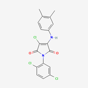 3-chloro-1-(2,5-dichlorophenyl)-4-[(3,4-dimethylphenyl)amino]-1H-pyrrole-2,5-dione