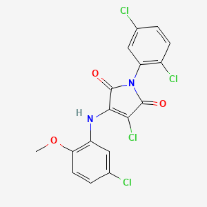 3-chloro-4-[(5-chloro-2-methoxyphenyl)amino]-1-(2,5-dichlorophenyl)-1H-pyrrole-2,5-dione