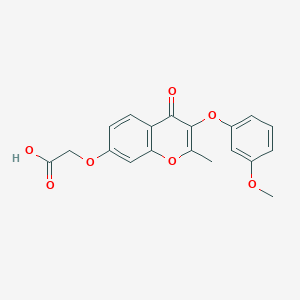 {[3-(3-methoxyphenoxy)-2-methyl-4-oxo-4H-chromen-7-yl]oxy}acetic acid