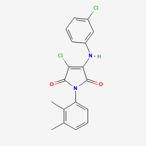 3-chloro-4-[(3-chlorophenyl)amino]-1-(2,3-dimethylphenyl)-1H-pyrrole-2,5-dione