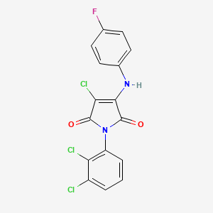 3-chloro-1-(2,3-dichlorophenyl)-4-[(4-fluorophenyl)amino]-1H-pyrrole-2,5-dione