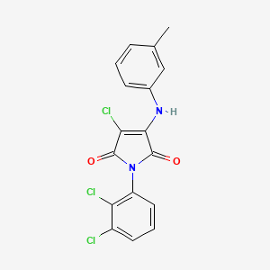 molecular formula C17H11Cl3N2O2 B3472382 3-chloro-1-(2,3-dichlorophenyl)-4-[(3-methylphenyl)amino]-1H-pyrrole-2,5-dione 