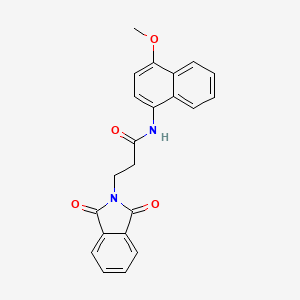 molecular formula C22H18N2O4 B3472384 3-(1,3-dioxo-1,3-dihydro-2H-isoindol-2-yl)-N-(4-methoxy-1-naphthyl)propanamide 