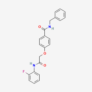 N-benzyl-4-{2-[(2-fluorophenyl)amino]-2-oxoethoxy}benzamide