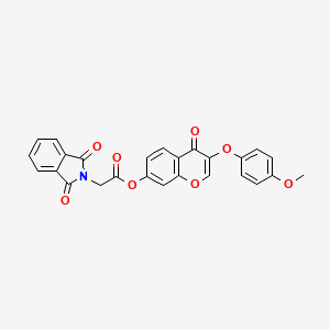 molecular formula C26H17NO8 B3472434 3-(4-methoxyphenoxy)-4-oxo-4H-chromen-7-yl (1,3-dioxo-1,3-dihydro-2H-isoindol-2-yl)acetate 