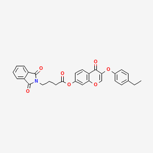 3-(4-ethylphenoxy)-4-oxo-4H-chromen-7-yl 4-(1,3-dioxo-1,3-dihydro-2H-isoindol-2-yl)butanoate