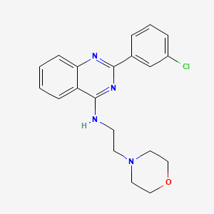 2-(3-chlorophenyl)-N-[2-(4-morpholinyl)ethyl]-4-quinazolinamine