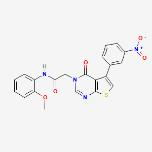 N-(2-methoxyphenyl)-2-[5-(3-nitrophenyl)-4-oxothieno[2,3-d]pyrimidin-3(4H)-yl]acetamide