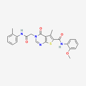 N-(2-methoxyphenyl)-5-methyl-3-{2-[(2-methylphenyl)amino]-2-oxoethyl}-4-oxo-3,4-dihydrothieno[2,3-d]pyrimidine-6-carboxamide