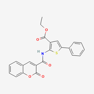 ethyl 2-{[(2-oxo-2H-chromen-3-yl)carbonyl]amino}-5-phenyl-3-thiophenecarboxylate